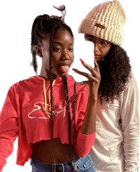 two women with dreadlocks posing for a photo